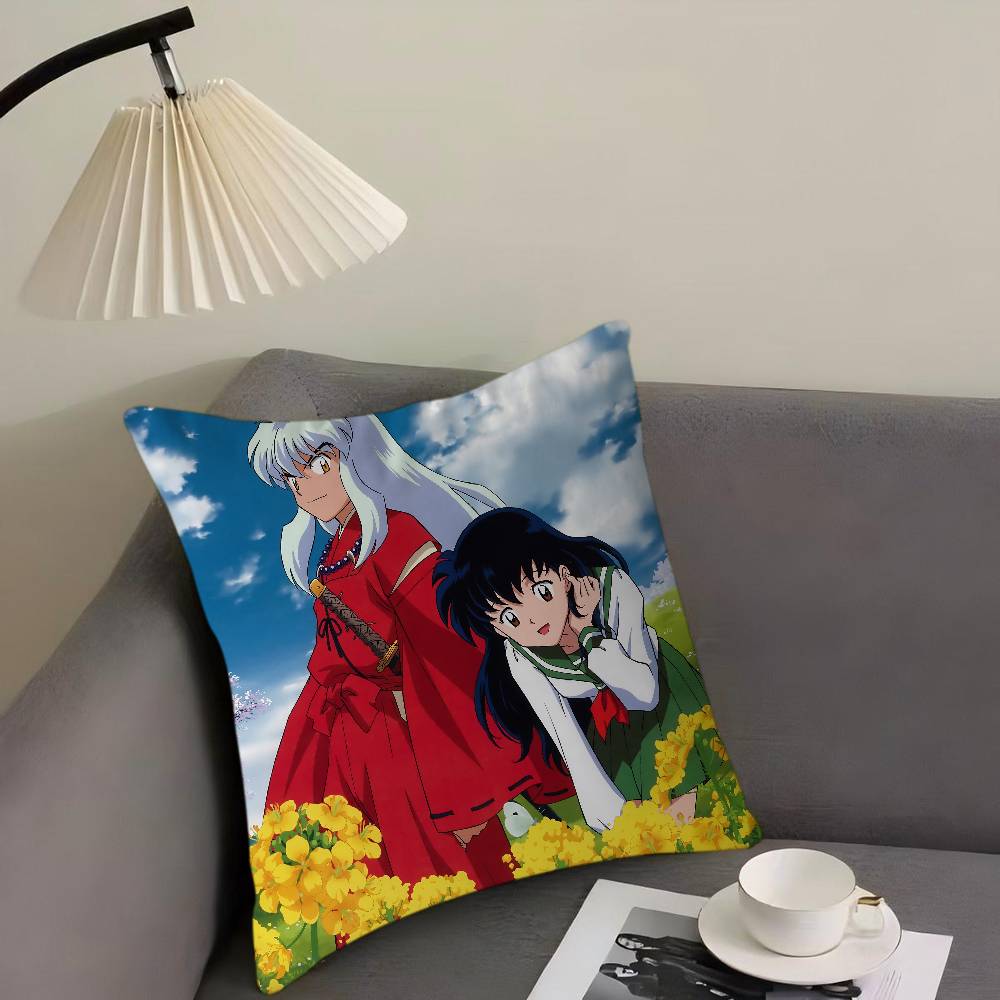 InuY-Yasha Cartoon Animation Cushion Cover Pillowcase Upholstery Sofa Throw Pillow Home Decor Pillowcas
