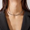Gothic Style Black Rope Women's Neck Chain Choker Rope Necklaces Gold Color Beads Goth Jewelry Collar For Girl Kpop Chocker