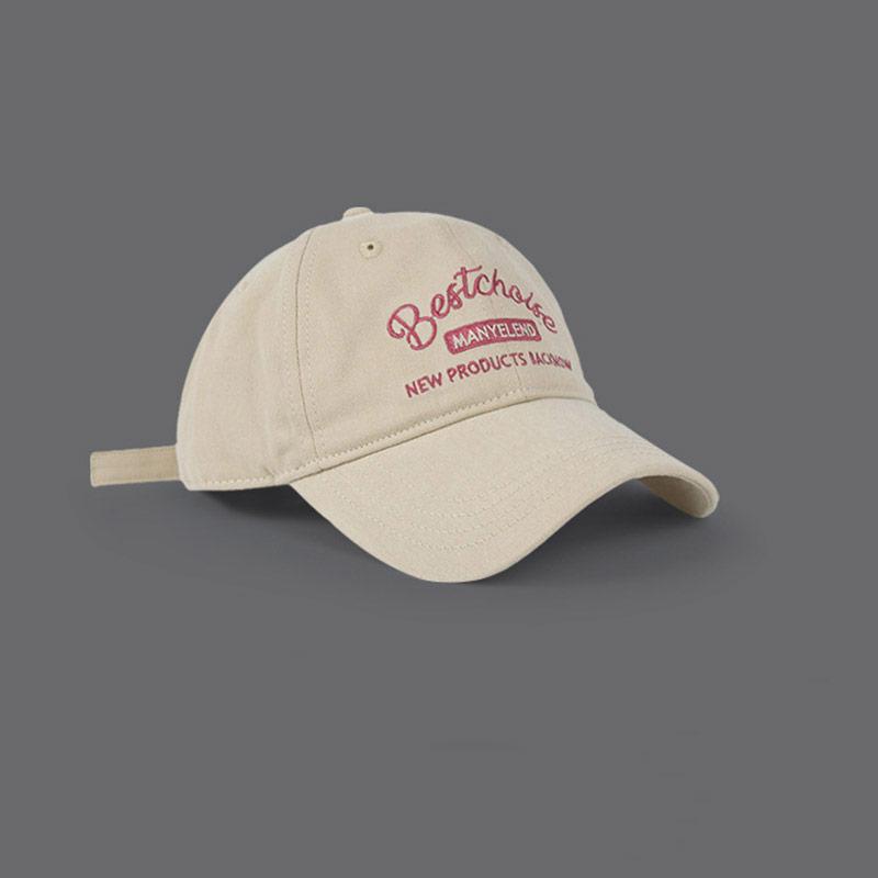 

RICYGVM Letter Embroidery Baseball Cap For Men Women Solid Color Peaked Cap Cotton Breathable Duck Tongue Hat Outdoor Sun Visors Adjustable бежевый