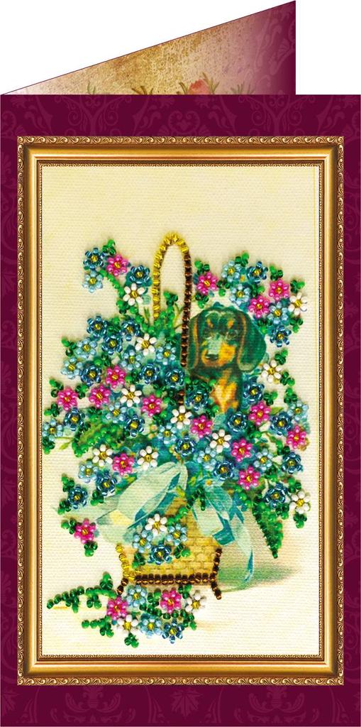 Bead Embroidery Kit Abris Art Postcard Congratulations 140x84mm