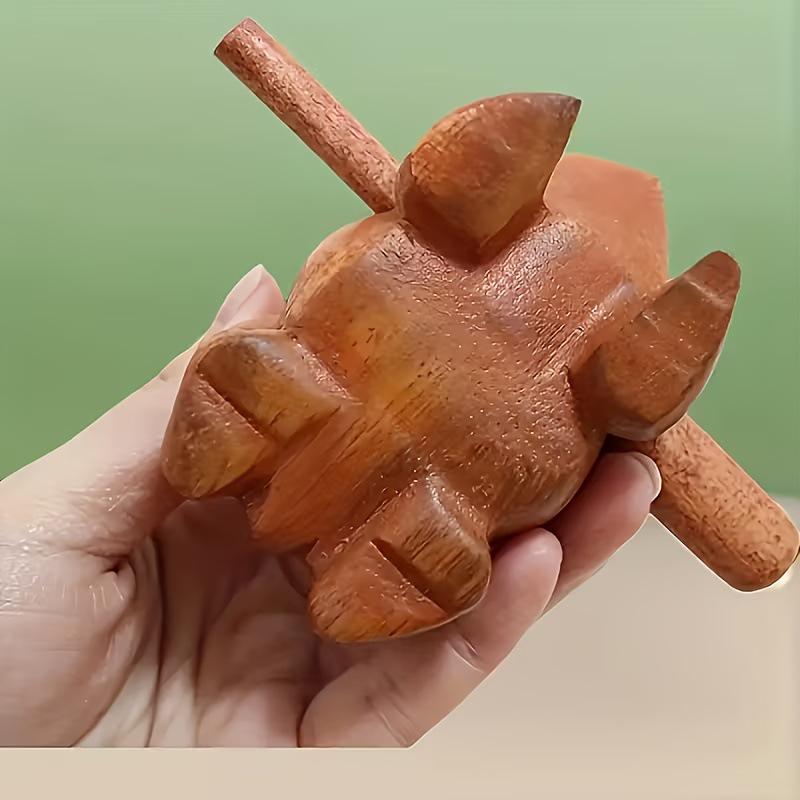 Thailand Solid Wood Carving Frog: 2025 Scenic Souvenir Sound-Making Toad Ornament Gift