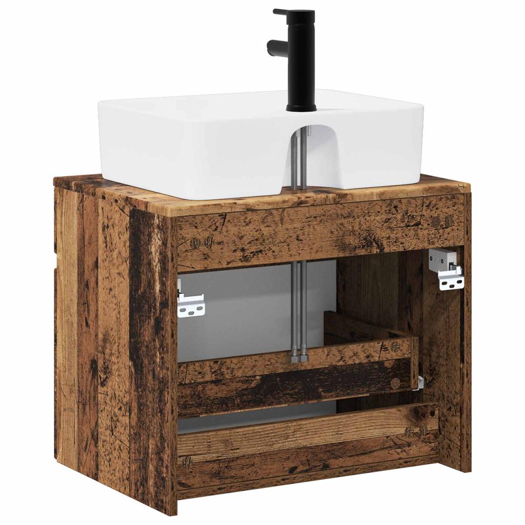 Bathroom Furniture Set Reclaimed Wood Engineered Wood