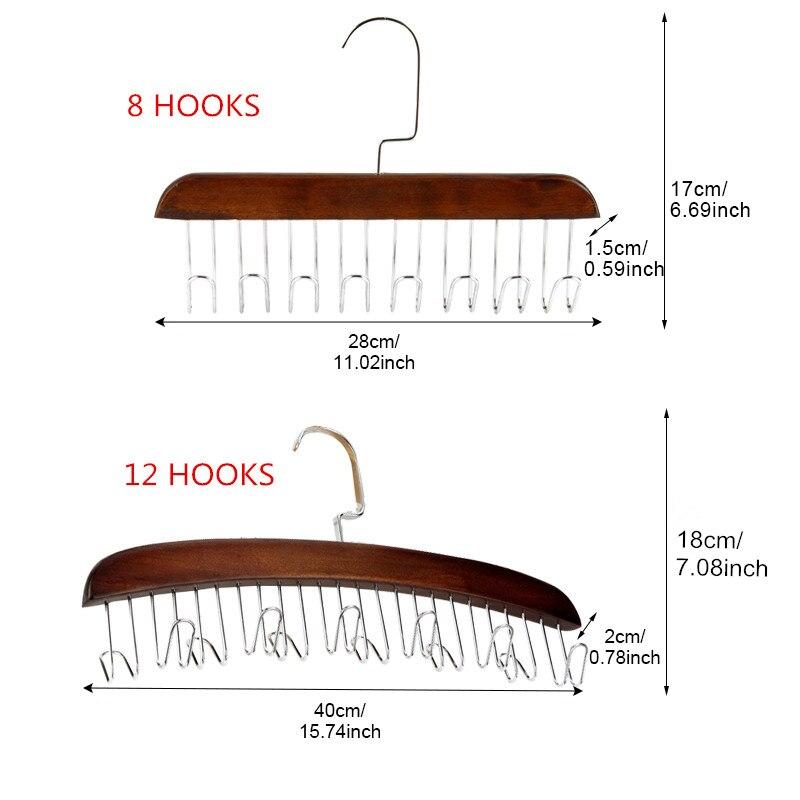 Rafturi din lemn Cârlige din oțel inoxidabil pentru eșarfe