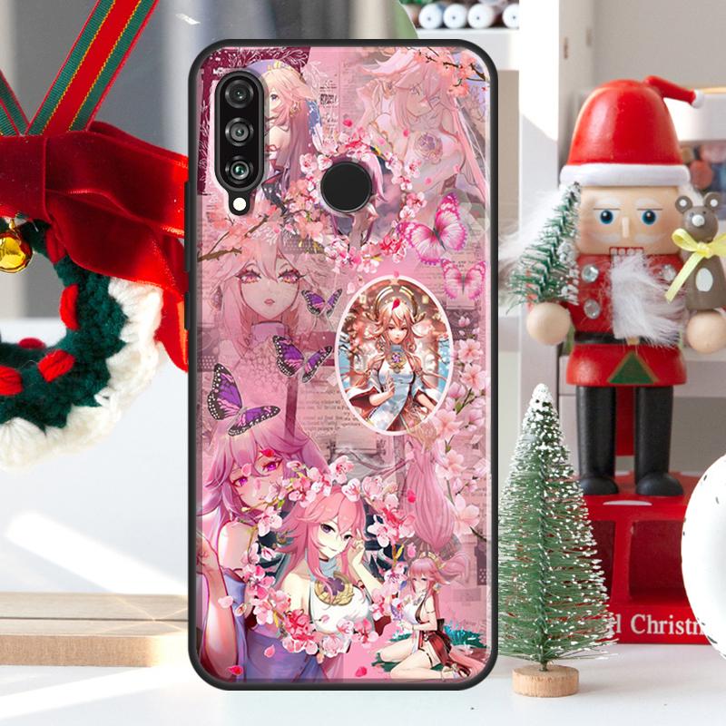 Yae Miko Genshin Impact For Huawei Nova 5T 9 10 SE 7i 8i 11i 12i Y73 Y72 Y61 Y91 Y60 Y70 Y90 P20 P40 P30 Lite Case