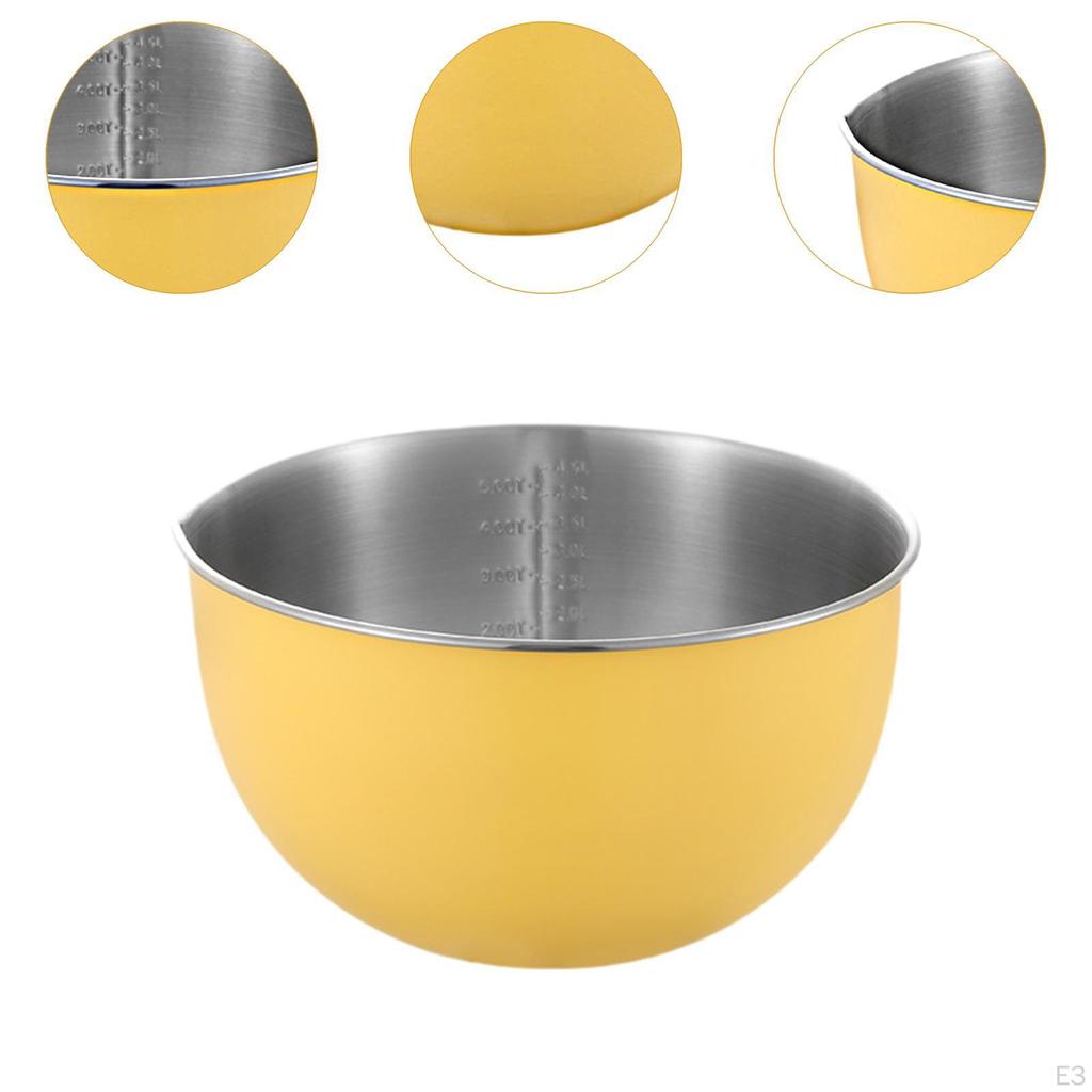 Stainless Steel Mixing Bowl Bakeware Round Basin Easy To Clean Salad Washing for Household