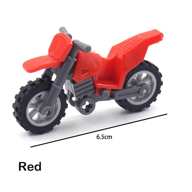 Military Motorcycle Building Block Vehicle Model Figures Accessories Soldiers WW2 Transportation Facility Police SWAT Toys
