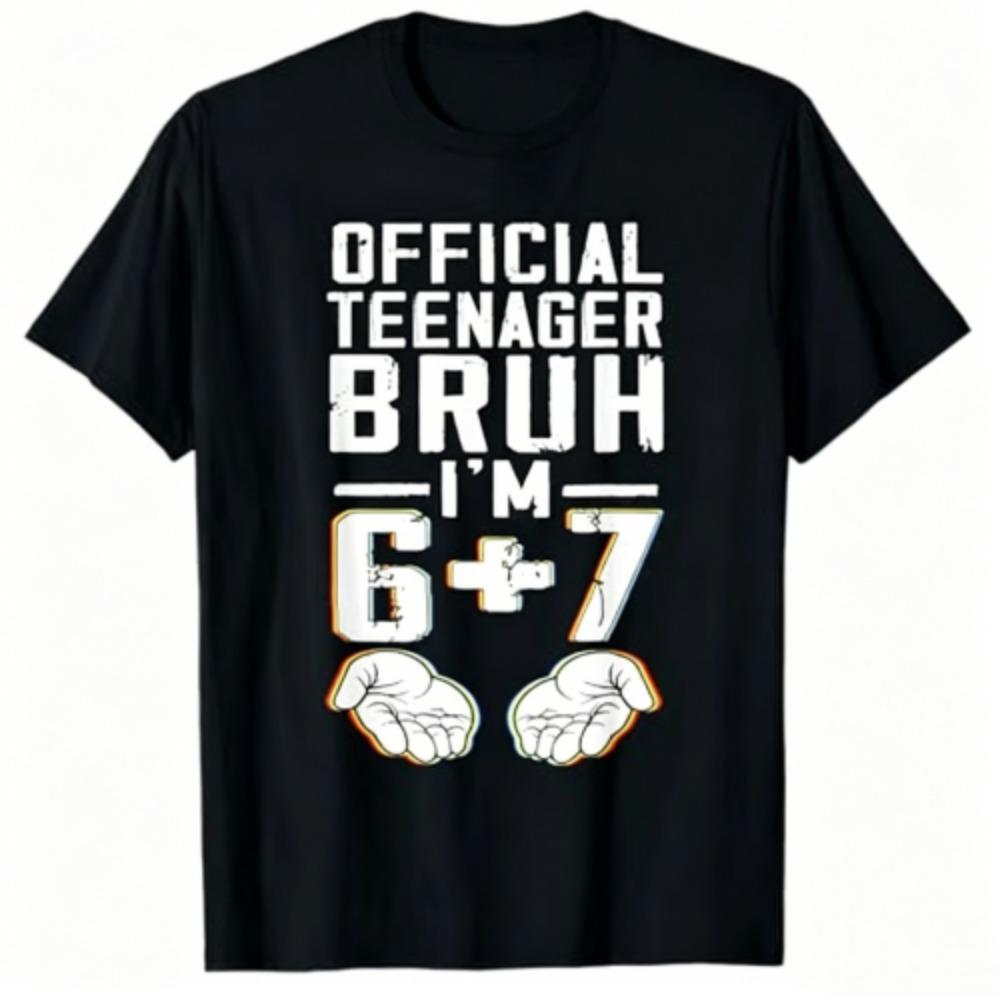 13th Birthday 67 Funny Printed Kids T-Shirt Casual Boys and Girl Short Sleeve T-shirt Tops Fashion Children's Clothes Tees