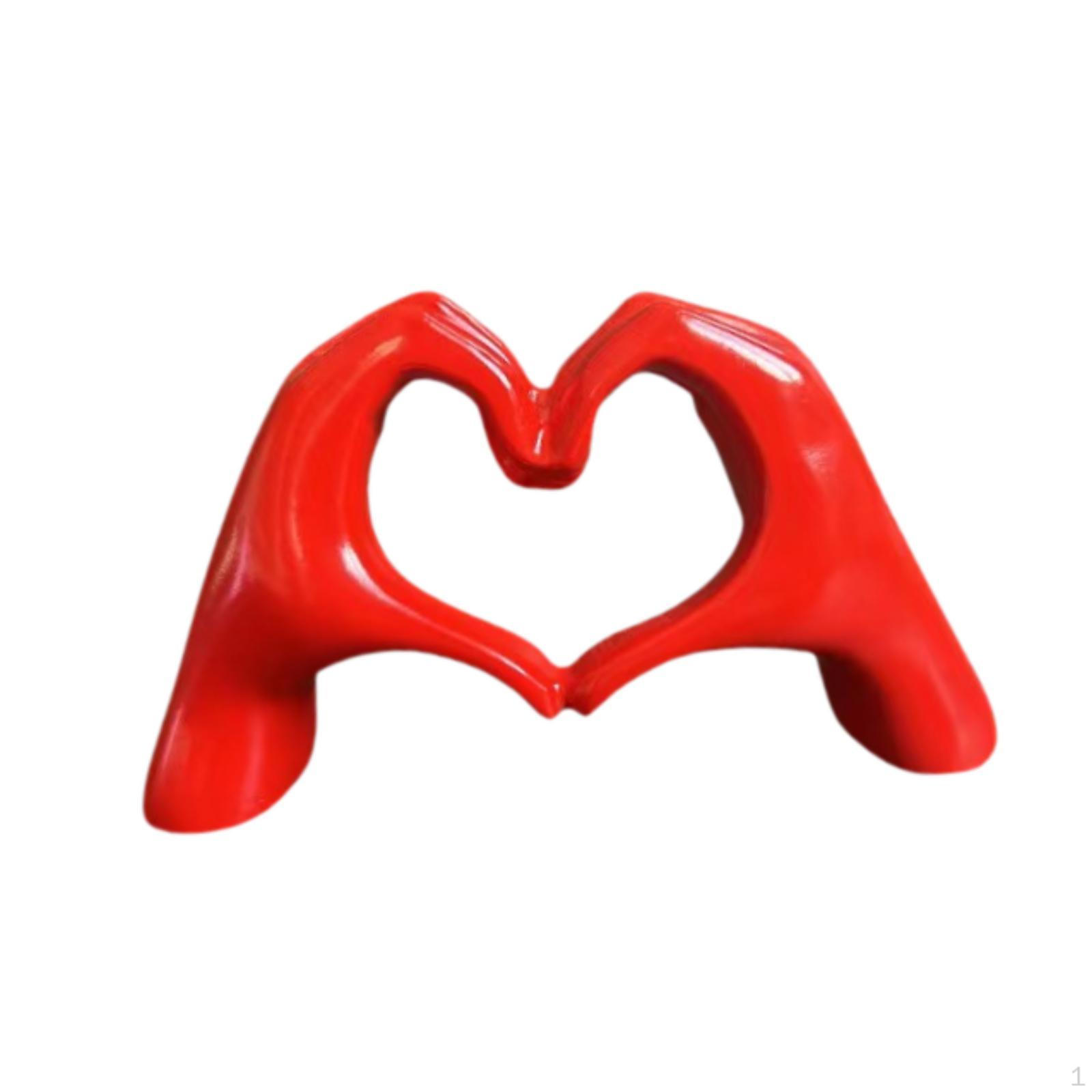 

Decorative Statue of Hands in The Shape A Heart, Resin Craft, Gift for Women, Collectible красный