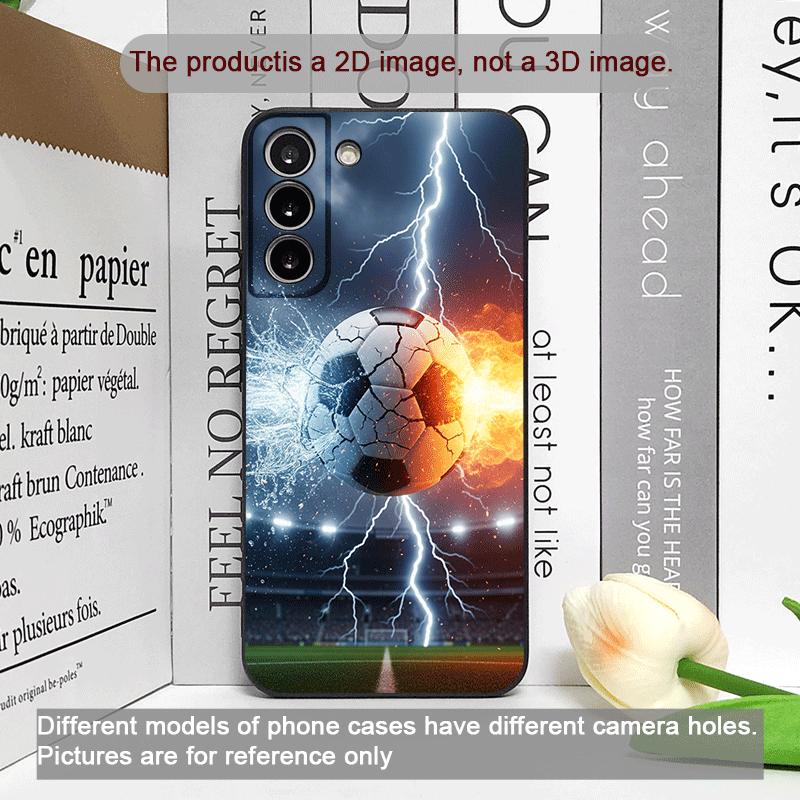 Kreative Blitz-Fußball-Handyhülle für Samsung Galaxy A56 A14 A55 A16 A54 A36 A53 A52 A51 A50 5G Mattes Weiches Cover