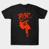 Men Black Print T-shirt Rad Graffiti Redesign With Radical Bmx Bike No-Cut Transfer Paper Print Cotton Tshirt