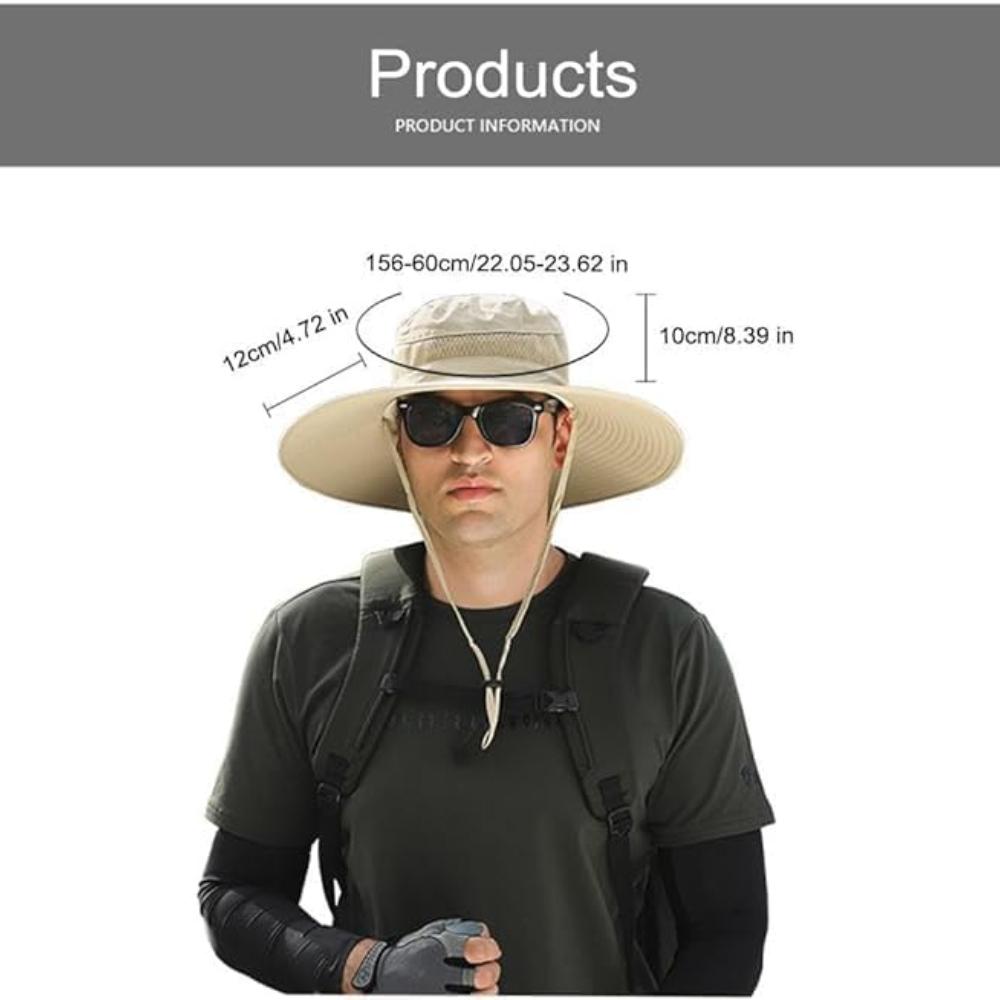Solar Fan Hat Wide Brim Solar Fan Hat Outdoor Wide Brim Sun Hat with 2 Solar Fan Fishing Hat - Removable & USB Charging Fan