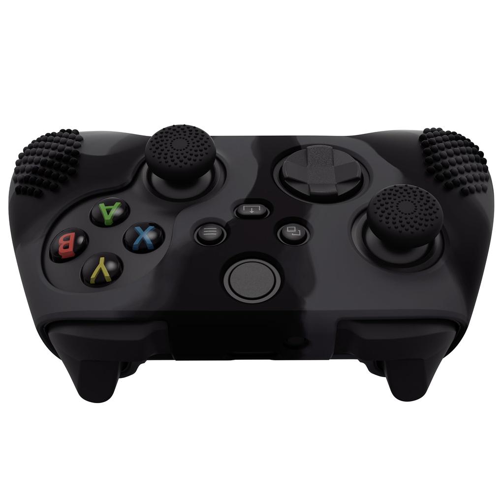 eXtremeRate PlayVital 3D Studded Xbox Series Controller Compatible Silicone Cover Skin with 6 Black Thumb Grip Soft Rubber Case Protector for Xbox