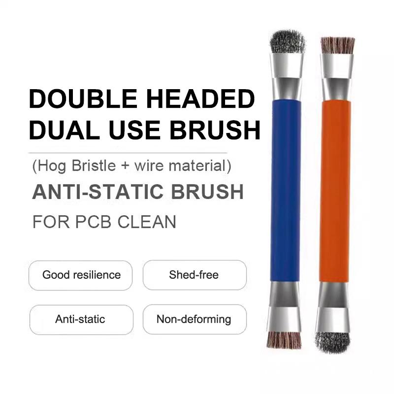 Anti-Static Pcb Cleaning Brush – Double Head Safe Brush For Phone & Motherboard Repair Tool Kit