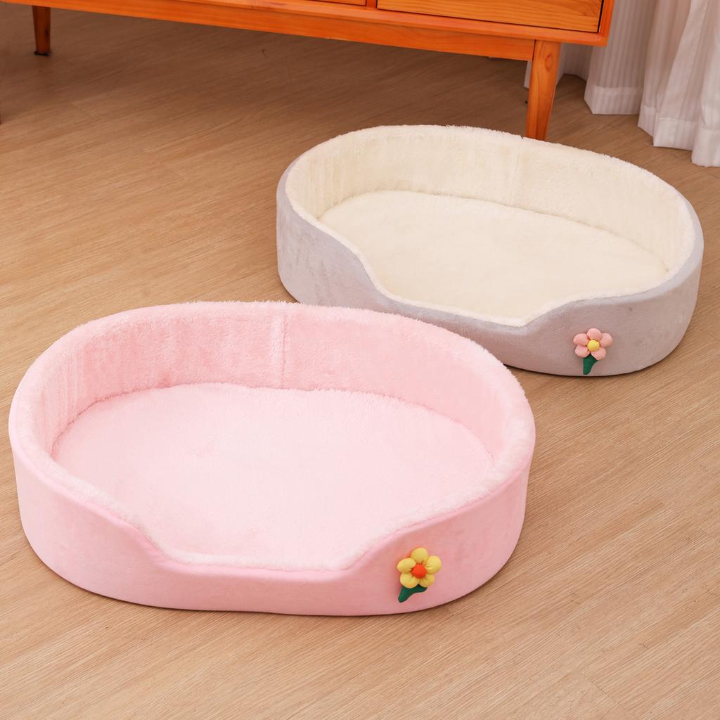 Round Big Dog Sofa Bed Detachable Cat Bed Warm Dog Cushion Soft Pet Basket Sofa Washable Medium Dog Kennel