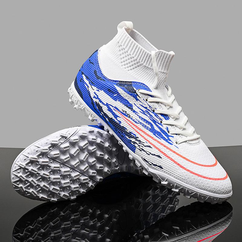 New Koufei men's and women's hosiery football shoes broken nails football shoes high-top student training shoes long nails