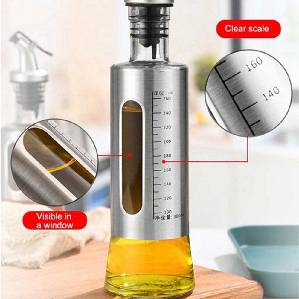 Vinegar Olive Oil Stainless Steel Oil Kettle Seasoning Storage Dispenser Cooking Tools Wine Bottle