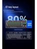 GK105 87-Key Wired Mechanical Keyboard, ARGB Backlit, Red Switch, Anti-Ghosting, Universal for Gamers and Laptops.