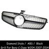 W204 Diamond Style ABS Front Bumper Grille For Mercedes Benz C Class W204 C180 C200 C250 C280 C300 C350 Racing Grills 2007-2014