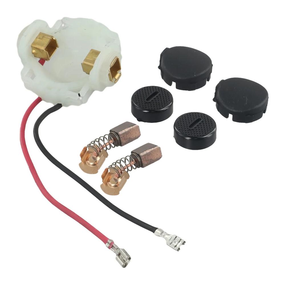7-teiliges Kohlebürsten- & Halter- & Kappen-Set Passend für Makita Bga450 Bga452