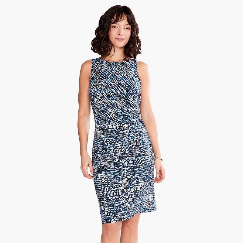 

Wood Tencel Knitting Print Vest Dress Spring/Summer Fashion Plus Size Women s Cheongsam Dress Casual Commuting Figure Flattering Elegance Raindrop Print 3XL