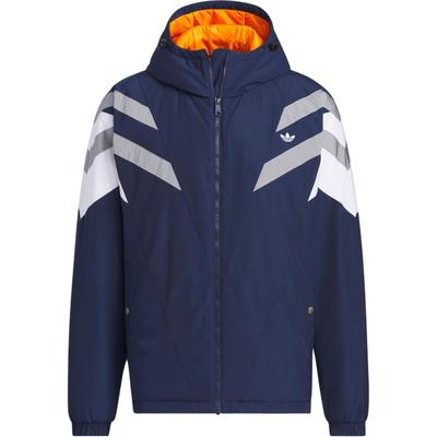Originals Vintage Comoda Giacca Sportiva Calda Uomo Giacca Blu Indaco Scuro Bianco JJ4969