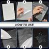 5 Sheet Rhinestone Iron On Transfers Rainy Layout Glass Rhinestone Hotfix Decoration Appliques Clear Crystal Rhinestone Hot Melt Decals Patches