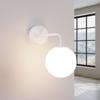 Kinkiet Ścienny Biały Szklana Biała Kula Do Łazienki Przedpokoju 1Xg9 8W Astral Sollux Lighting