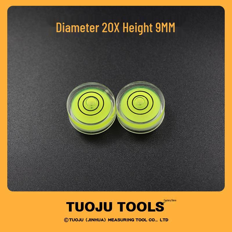 Clear Acrylic Double Ring Bubble Level Instrument, 20mm Round Level Ball