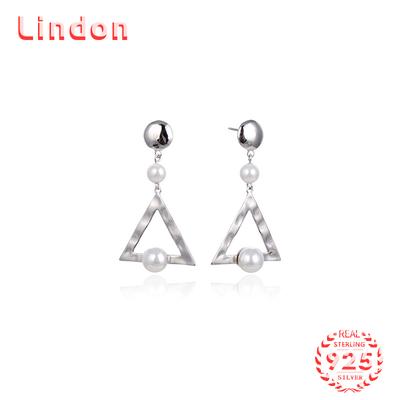 Lindon 925 Sterling Silver Synthetic Pearl Earrings Drop Earrings For Women Wedding Party Gifts