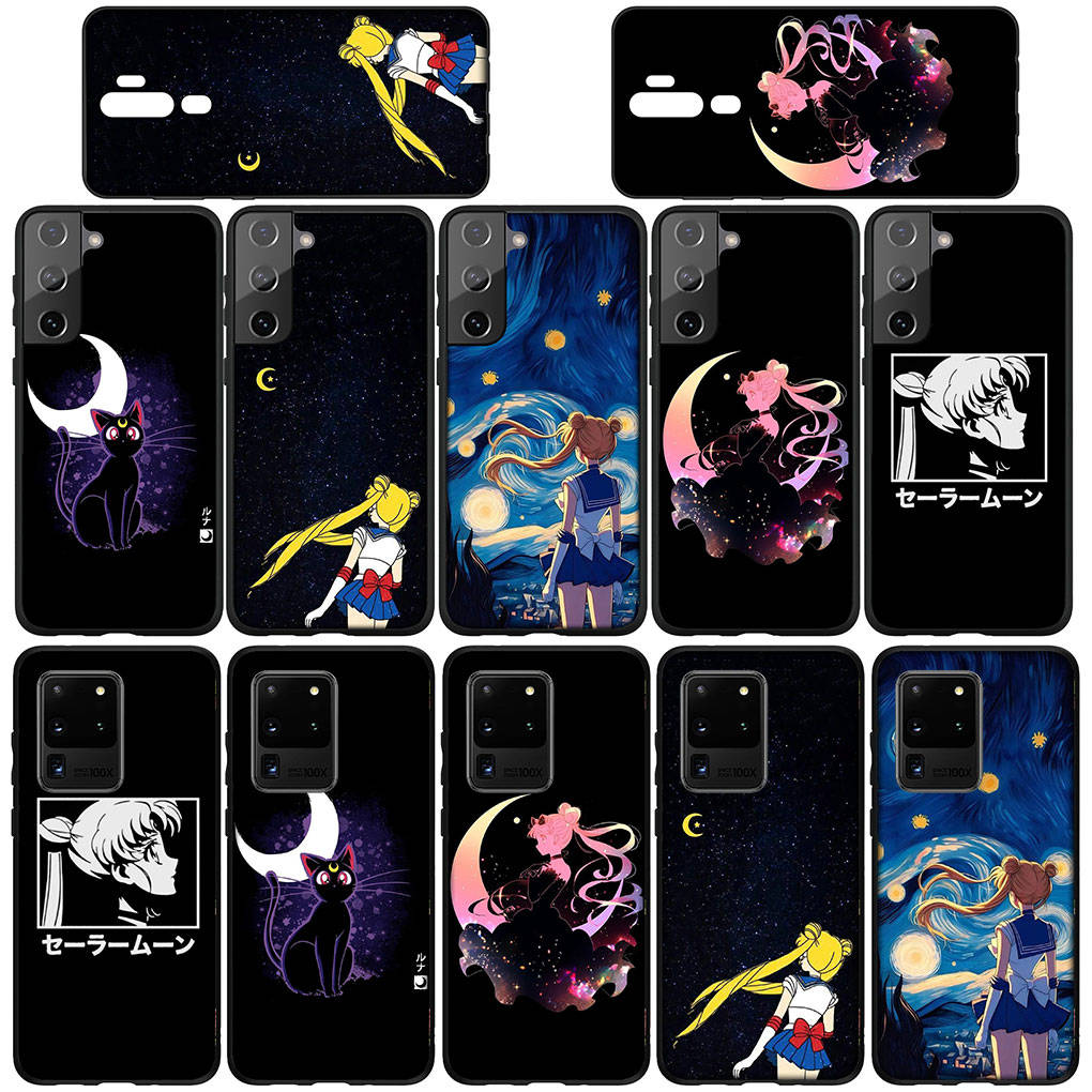 Phone Case for Samsung Galaxy S25 S24 S23 iPhone 16 15 Xiaomi Redmi Note 14 13 12 16E 12C X 11 Pro Max OPPO Moto Huawei Anime Sailor Moon Girl Cover