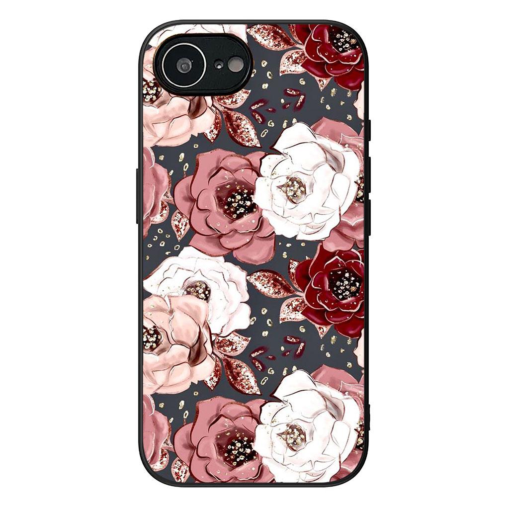 Rose Flower Casing Phone Cover for Apple iPhone 13 12 Mini XS 11 Pro Max 7 8 Plus + XR SE 2022 2020 SE3 Soft Case