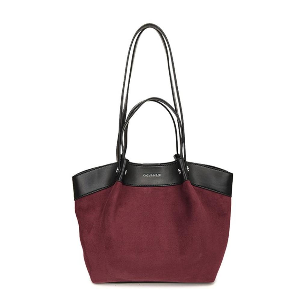 Tote Bag Women Velvet Leopard Print Large Capacity Office Daily Use