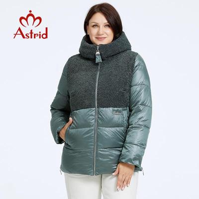 2023 Winter Women's Jacket Plus Size Parkas Women Clothing Faux Fur Tops Fashion Stitching Padded Coats Outerwear 10003