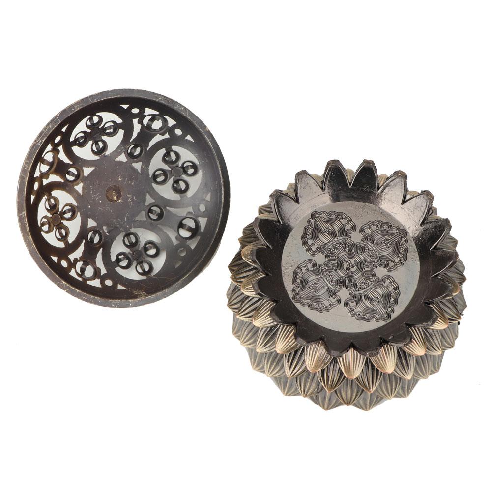Alloy Craving   Incense Burning Flower Base Buddhist Supplies Home Decoration(Bronze)