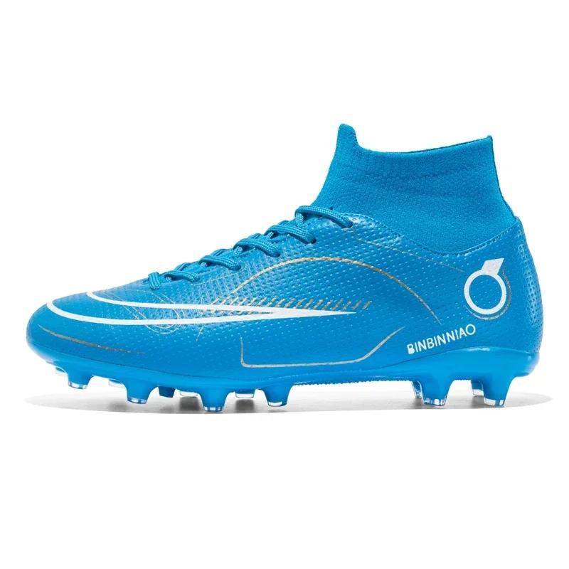 Men Soccer Shoes TF/FG High/Low Ankle Football Boots Male Outdoor Non-slip Grass Multicolor Training Match Sneakers Size 35-45