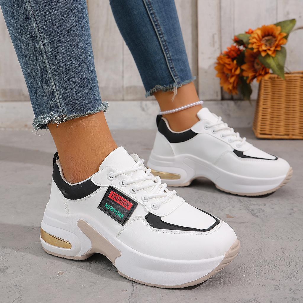 Damen Höherwachsende Sneaker Rutschfeste Laufschuhe für Jogging und Laufen Damen Hochwertige Wasserdichte Schuhe Herbst-Sneaker Bequem