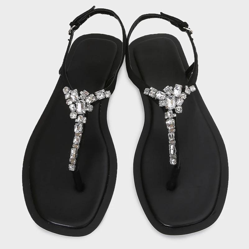 Diamond Flip Flops Women Summer Casual Fashion Slippers Female Slide Crystal Flat Sandals Ladies Beach Shoes