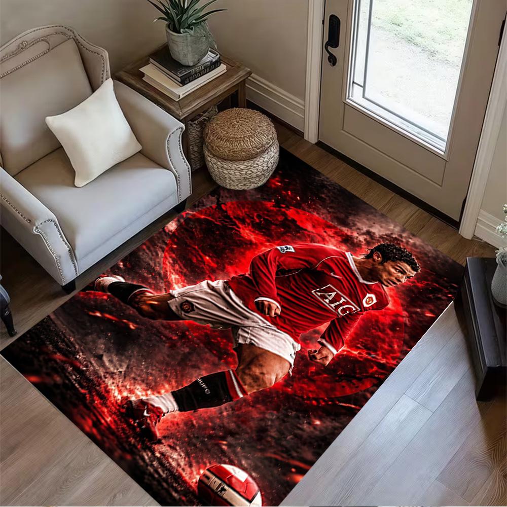 Ronaldo Portugal Trikot Teppich Boden Teppich Büro Teppich Geeignet für Esszimmer Schlafzimmer Dekorieren Zimmer Flur Anti-Rutsch Teppich Büro Heimdekor