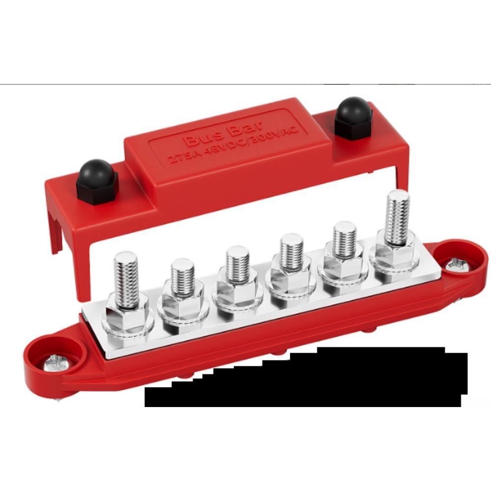 1PC /1pair 275A Busbar Terminal Block Bus Bar 12V Power Distribution Block 6 X M8 For Automotive Sound Audio Car Power Distributor