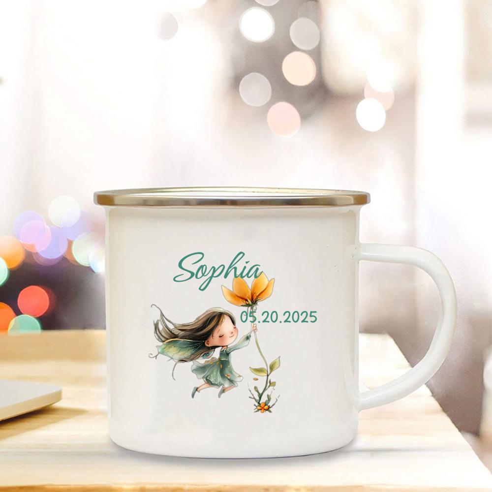 Personalized Mug with Name, Enamel Mug for Children, 1st Birthday Gift for Girl Boy, Enamel Mug, Baby Gift