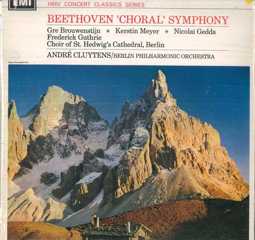 

LP Record ANDRE CLUYTENS, BERLIN PHILHARMONIC - Beethoven Symphony No9 In D Minor O SXLP30085 HMV UK Classical Used
