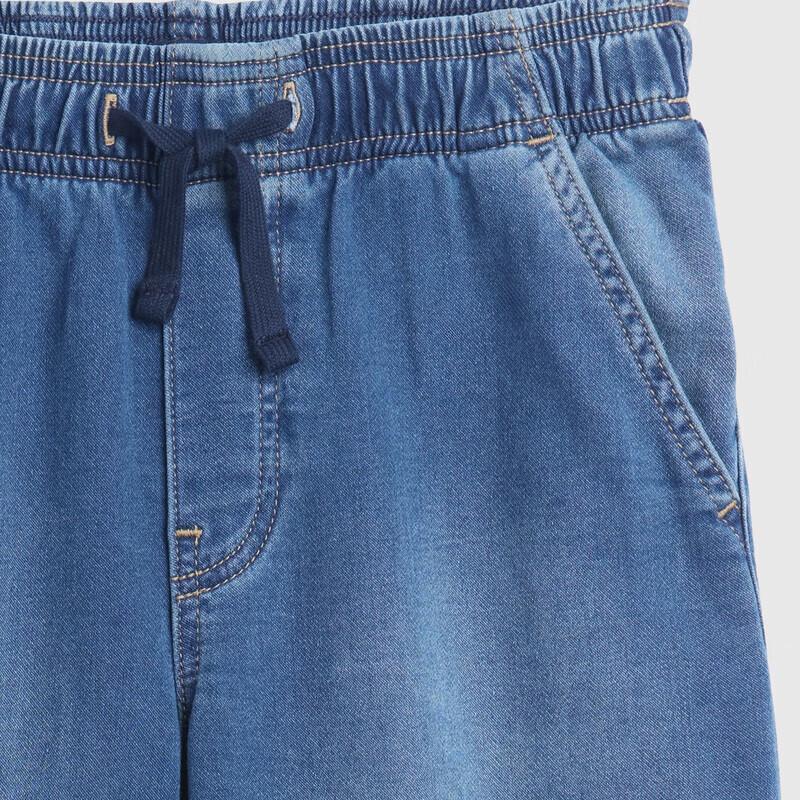 Gap Girls' Loose Wide-Leg Washed Denim Jeans