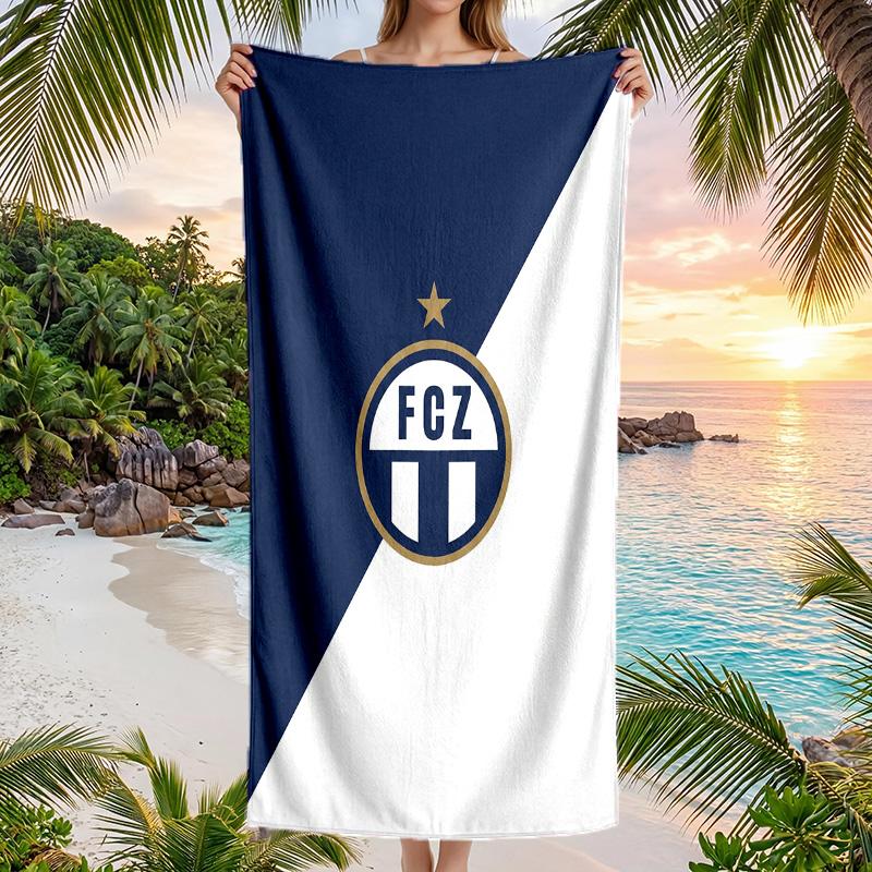 Telo Mare Asciugatura Rapida Stampa FC Zürich Microfibra Assorbente Portatile da Viaggio Asciugamano per Nuoto