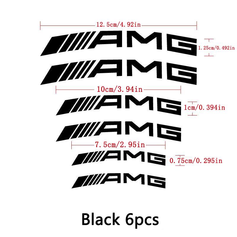 Adesivi Pinza Freno Ruota Auto Impermeabili Riflettenti Emblema Decorazione Decalcomania Per Mercedes Benz AMG W205 W203 GLC GLA W211 W220 GX2