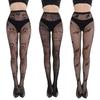 Women Halloween Party Fishnet Pantyhose Stockings Vintage Skull Skeleton Ghostly Patterned Mesh Tights Hosiery Clubwear