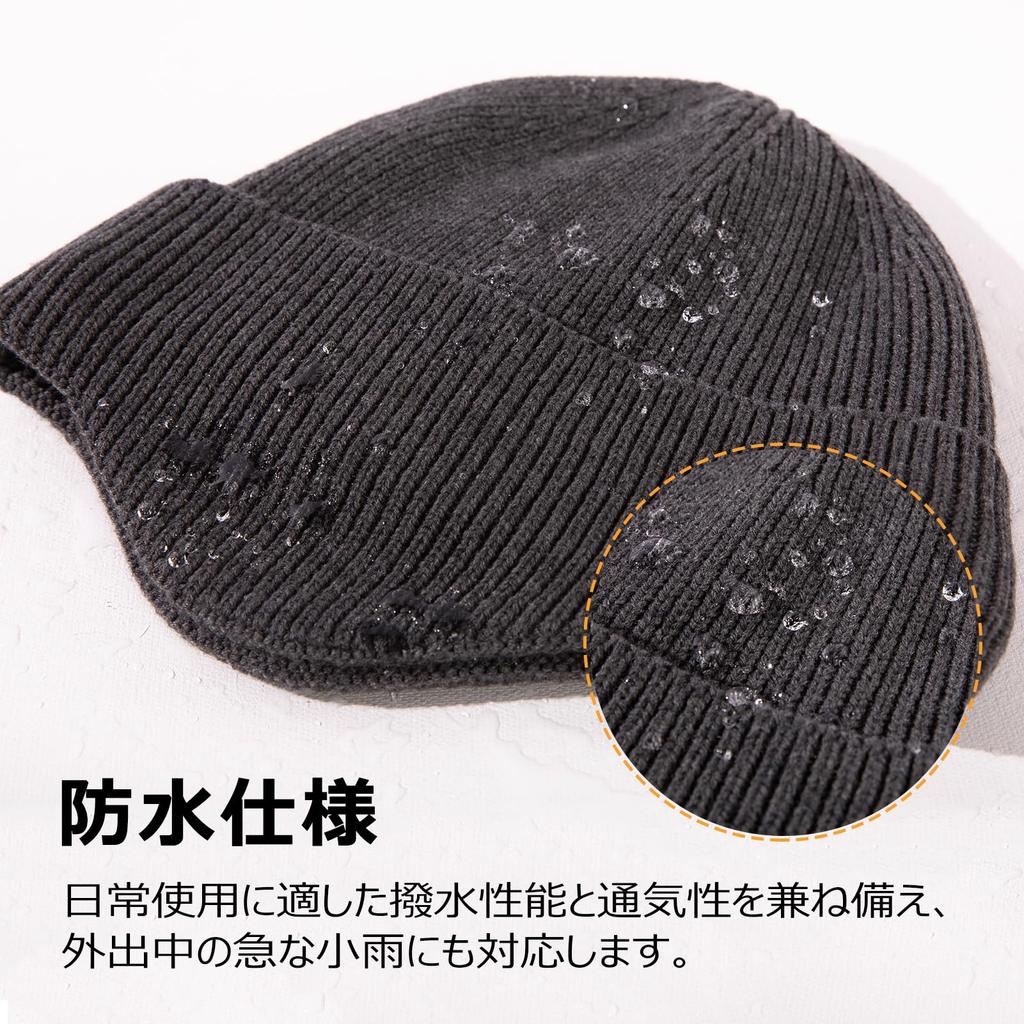 Large Size Knit Hat with Merino Waterproof Knit Ski Snowboard Makes Face Look Keeps You Army [TOP-EX] Men's Earmuffs, Wool, Hat, Cap, Hat, Hat,