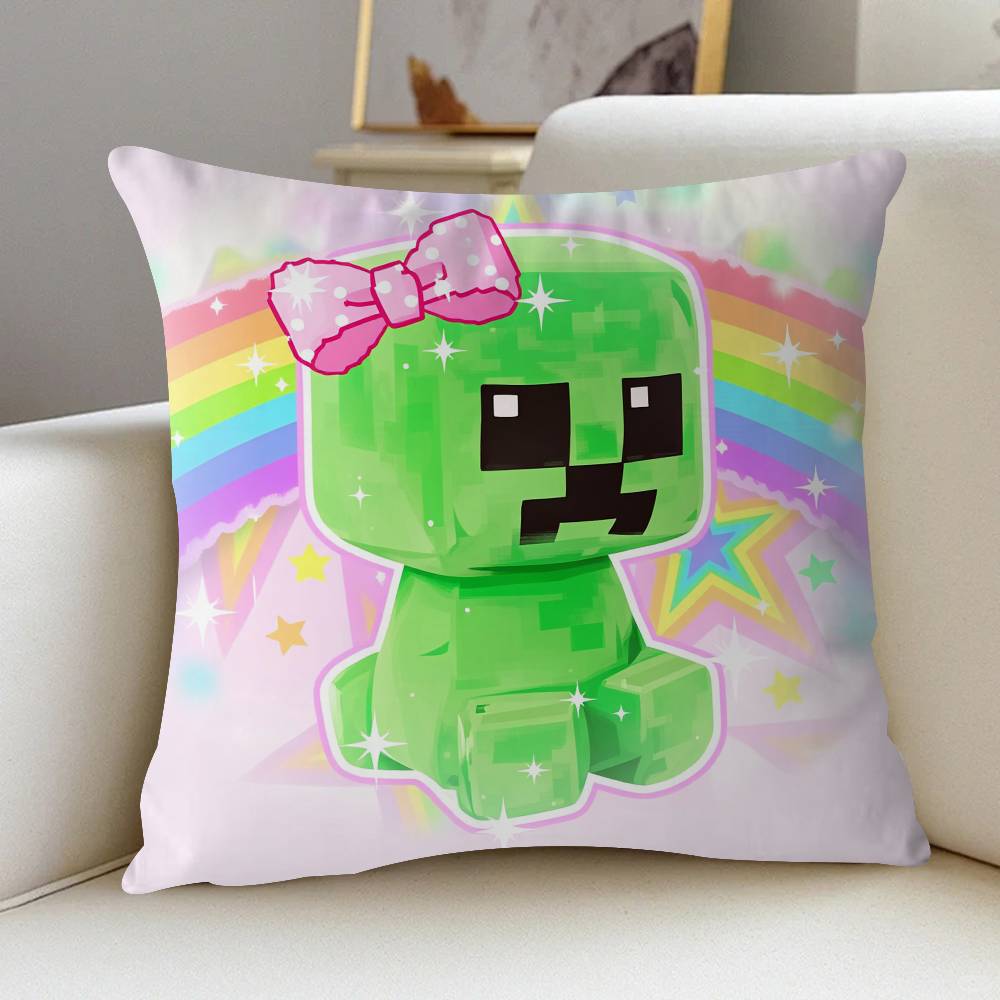 Cute Funny Green Alien Cat Pillow Cover Design Cushion Cover Decor Holiday Decorati