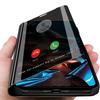 Mirror Flip Leather Phone Case For Xiaomi Redmi Note 12 11 10 Pro 11S A1 10C 9T Poco X5 X4 X3 NFC M4 M3 Pro 4G 5G Clear View Book Stand Cover