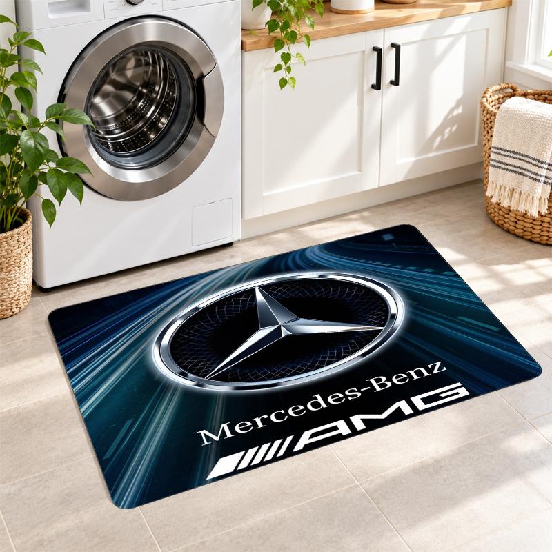 Flanelowa Mata Kuchenna Ciężarówki Mercedes Miękki Dywanik Nieślizgający Dywanik Podłogowy Dekoracja Domu