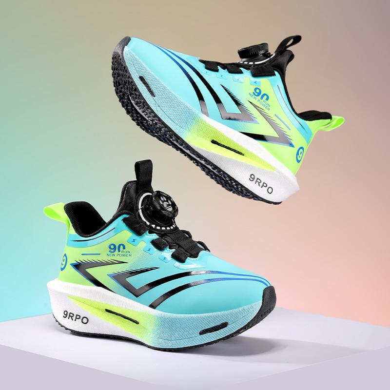 Autumn 2025 Boys' Non-Slip Running Basketball Shoes - Breathable Leather with Carbon Plate, Trendy Sports Design for Students
